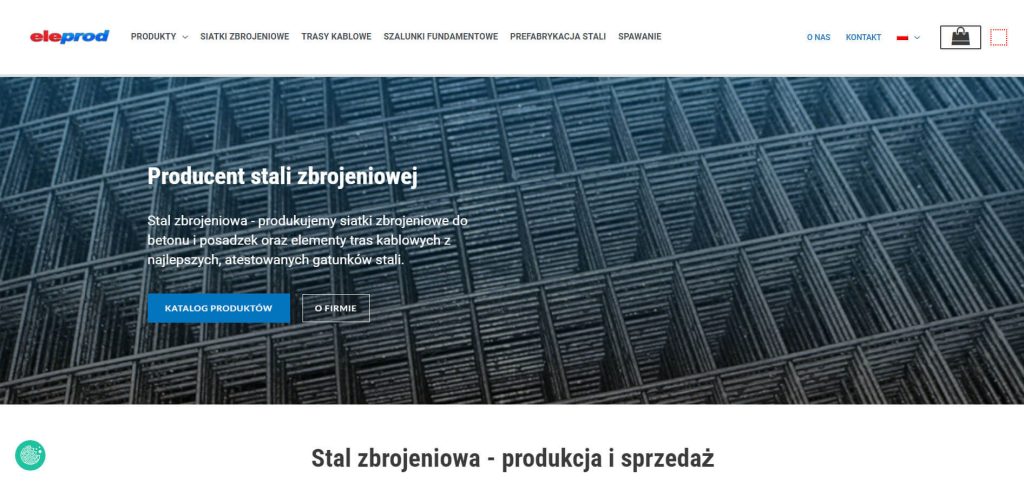 projekt strony www dla eleprod.pl
