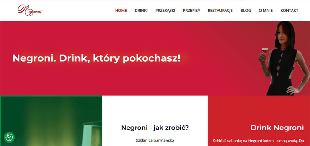 negroni.pl - projekt, wykonanie i seo
